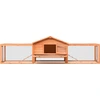 Image de vidaXL Clapier pour lapins 310x70x87 cm Bois de pin & sapin