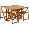 Image de vidaXL Ensemble de jardin 5 pièces pliable en bois massif d'acacia