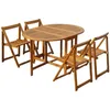 Image de Ensemble À Manger D'Extérieur Pliable 5pcs Bois D'Acacia Solide Vidaxl