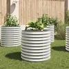 Image de vidaXL Lit surélevé de jardin 80x80x81 cm Acier galvanisé argenté
