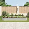 Image de vidaXL Lit surélevé de jardin 400 x 80 x 44 cm Acier galvanisé argenté