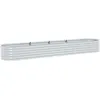 Image de Vidaxl Lit Surélevé De Jardin 400x80x44 Cm Acier Galvanisé Argenté