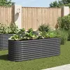 Image de vidaXL Plateau de jardin 240 x 80 x 81 cm Acier galvanisé Gris