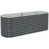 Image de Vidaxl - Lit Surélevé De Jardin 240x80x81 Cm Acier Galvanisé Gris