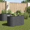 Image de Vidaxl - Lit Surélevé De Jardin 160x80x81 Cm Acier Galvanisé Gris