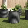 Image de vidaXL Lit surélevé de jardin 80x80x81 cm Acier galvanisé Gris