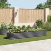 Image de vidaXL Plateau de jardin 320x80x44 cm Acier galvanisé Gris