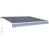 Image de Vidaxl - Auvent Pliable Manuel 400 Cm Bleu/blanc