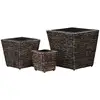 Image de Lits Surélevés 3 Pcs Jacinthe D'Eau Marron Vidaxl