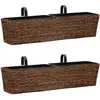 Image de Jardinières 2 Pcs Jacinthe D'Eau Marron