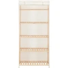 Image de vidaXL Armoire blanche 79 x 40 x 170 cm Tissu