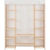 Image de vidaXL Armoire blanche 135 x 40 x 170 cm Tissu