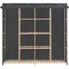 Image de vidaXL Armoire Gris 173 x 40 x 170 cm Tissu