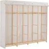 Image de Garde-robe Blanc 200 X 40 X 170 Cm Tissu Vidaxl