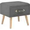 Image de Table De Chevet Gris Foncé 40x35x40 Cm Tissu Vidaxl