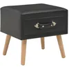 Image de Table De Chevet Noir 40x35x40 Cm Similicuir Vidaxl