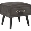 Image de Table De Chevet Gris 40x35x40 Cm Velours Vidaxl