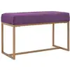 Image de Banc 80 Cm Violet Velours Vidaxl