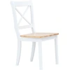 Image de vidaXL Chaise de salle à manger 2 pcs Blanc Bois clair Bois massif Hévéa