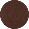 Image de Tapis Fait À La Main Jute Rond 90 Cm Marron