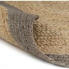 Image de vidaXL Tapis Jute fait main avec bordure grise 90 cm