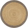 Image de Vidaxl Handmade Rug Jute With Grey Border 90 Cm