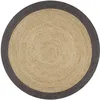 Image de Vidaxl Handmade Rug Jute With Dark Grey Border 90 Cm