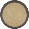 Image de Vidaxl Handmade Rug Jute With Dark Grey Border 120 Cm