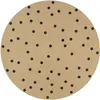 Image de Tapis Fait À La Main Jute Avec Imprimé À Pois 120 Cm - Vidaxl