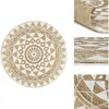 Image de Vidaxl Handmade Rug Jute With White Print 90 Cm