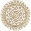 Image de Vidaxl - Tapis Fait À La Main Jute Avec Imprimé Blanc 120 Cm