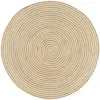 Image de Vidaxl - Tapis Fait À La Main Jute Avec Design De Spirale Blanc 90 Cm