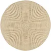 Image de Vidaxl - Tapis Fait À La Main Jute Avec Design De Spirale Blanc 150 Cm