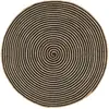 Image de Vidaxl - Tapis Fait À La Main Jute Avec Design De Spirale Noir 90 Cm