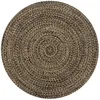 Image de Tapis Fait À La Main Jute Noir Et Naturel 90 Cm Vidaxl