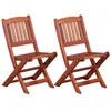 Image de Vidaxl Chaises Pliantes Pour Enfants, Lot De 2, En Bois D'Eucalyptus Massif