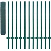 Image de vidaXL Clôture grillagée avec poteaux acier 25 x 1 m Vert