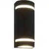 Image de vidaXL Lampes murales d'extérieur 2 pcs. 35 W noir semi-circulaire
