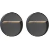 Image de Appliques Murales À Led D'Extérieur 2 Pcs 3 W Noir Rond