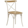 Image de vidaXL Chaises croisées 2 pcs. Blanc Bois massif Mango