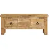 Image de Table basse 90 x 45 x 35 cm en bois massif de manguier