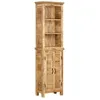 Image de Vidaxl   Bibliothèque En Bois Massif De Manguier 50 X 30 X 180 Cm   3 Étagères   Finition Poli, Peint Et Ciré   Armoire De Rangement