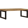 Image de vidaXL Table basse 100x50x35 cm en bois massif de manguier et acier