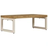 Image de vidaXL Table basse 100x50x35 cm en bois massif de manguier et acier