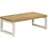 Image de Vidaxl Table Basse 100x50x35 Cm Bois De Manguier Solide Et Acier
