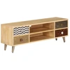 Image de vidaXL Armoire TV 120x30x40 cm en bois massif de manguier