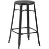 Image de vidaXL Tabouret de bar 2 pcs. noir acier