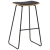 Image de vidaXL Tabouret de bar 2 pcs. noir similicuir