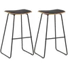 Image de Vidaxl - Tabourets De Bar Lot De 2 Noir Similicuir