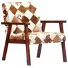 Image de Vidaxl Armchair White And Brown Real Goat Leather